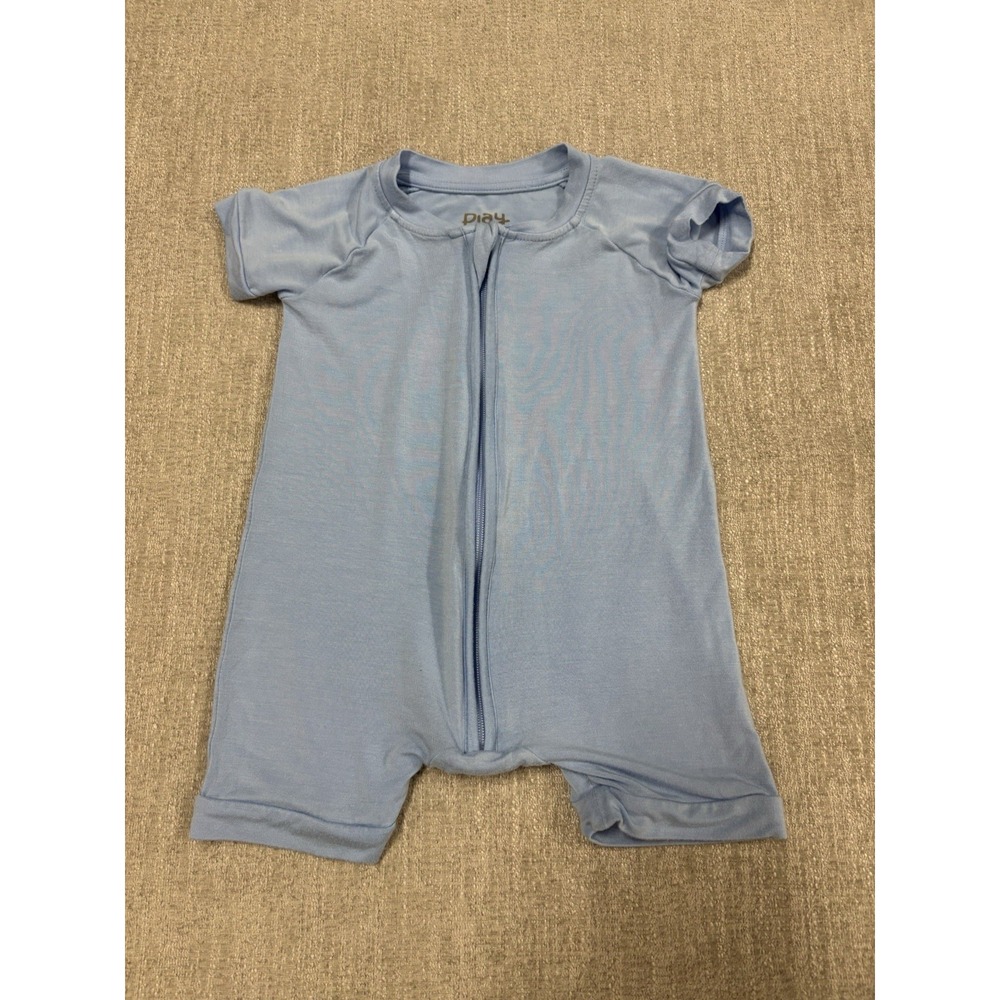 Little Sleepies Play Collection OG Periwinkle Blue Bamboo Shorty 3-6 Months